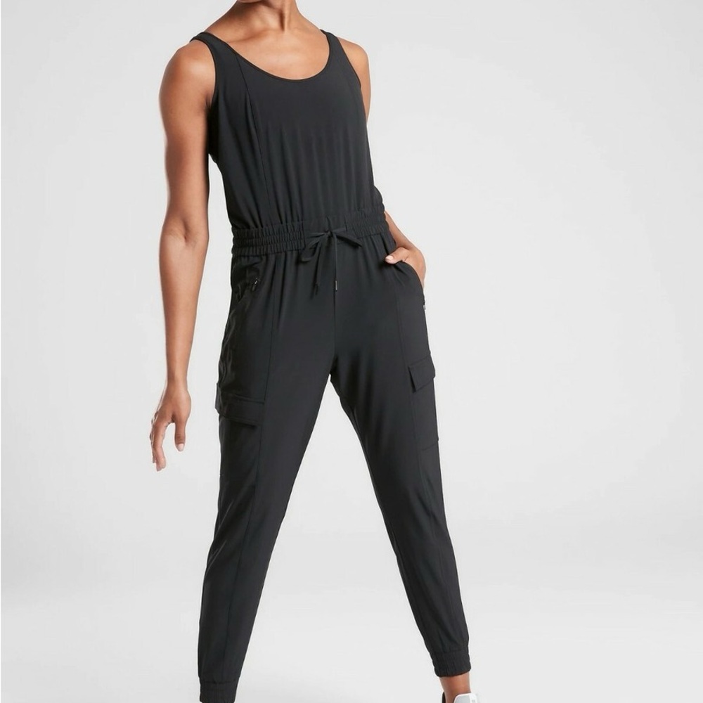 Athleta Charcoal Sleeveless Jumpsuit